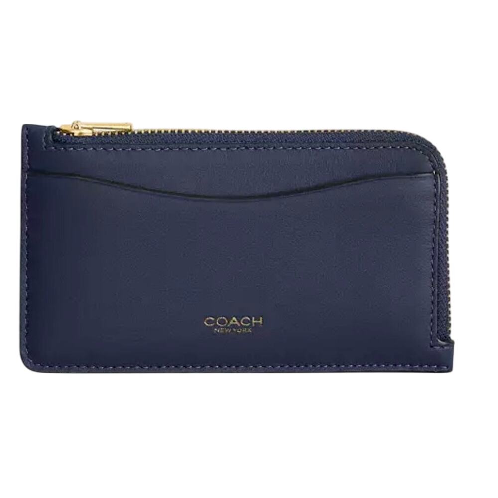 Coach New York Zip Card Case NWT Navy
